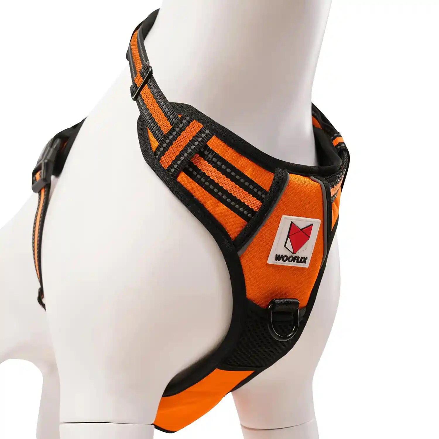 Wooflix Reflective Dog Harnness, Orange, XL
