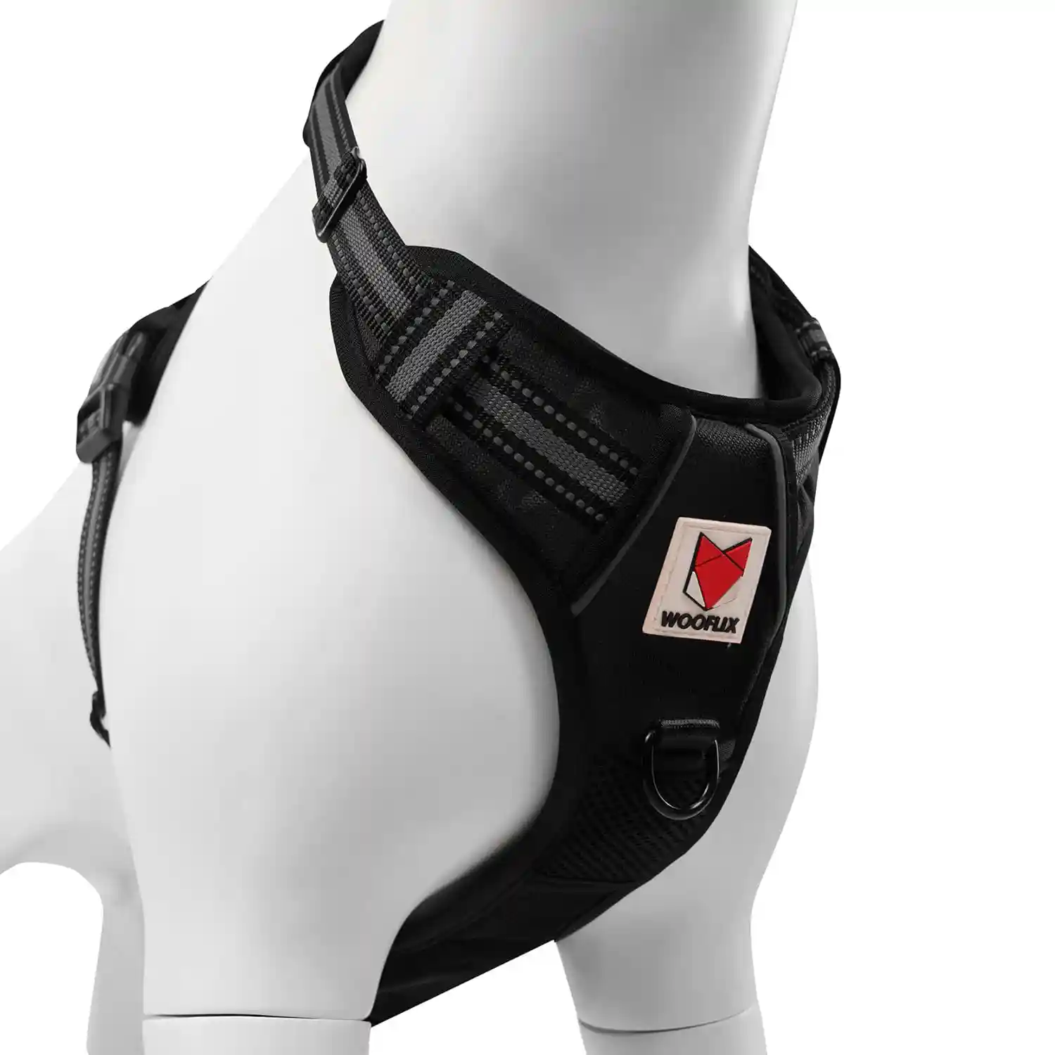 Wooflix Reflective Dog Harnness, Black, XL
