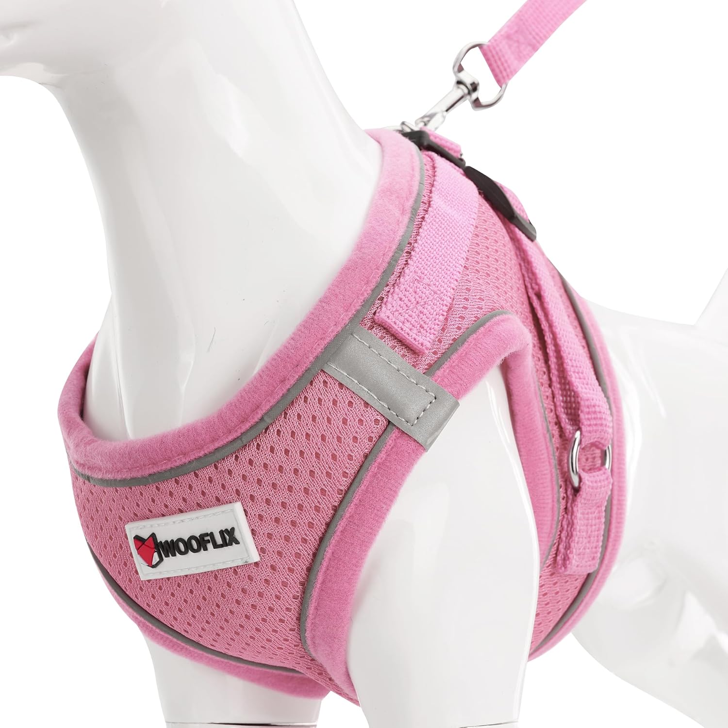 WOOFLIX Dog Harness for Puppies, Small and Medium Size Dogs (Pink)