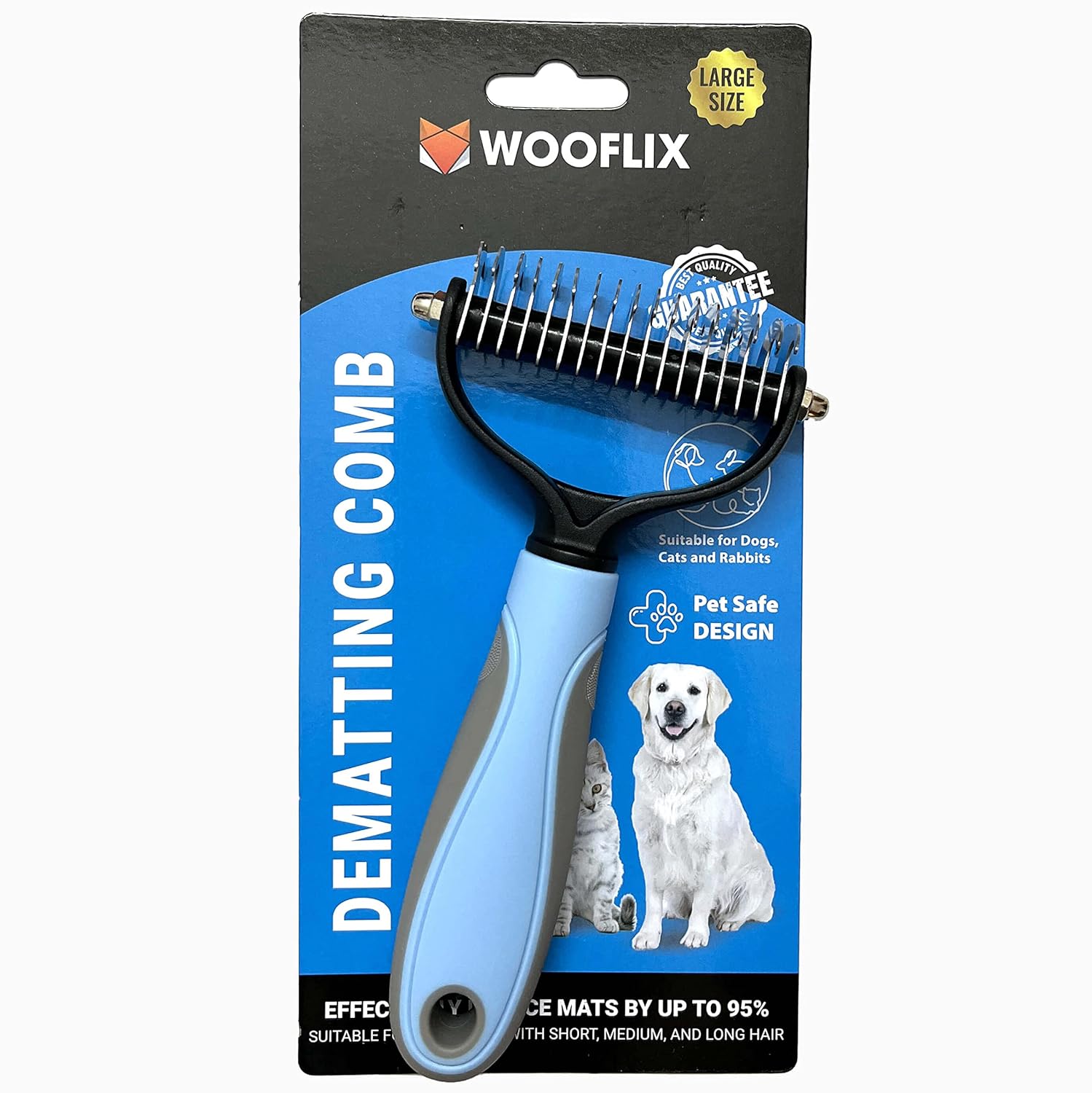 Wooflix Dog and Cat Hair Grooming Brush - Dematting Brush
